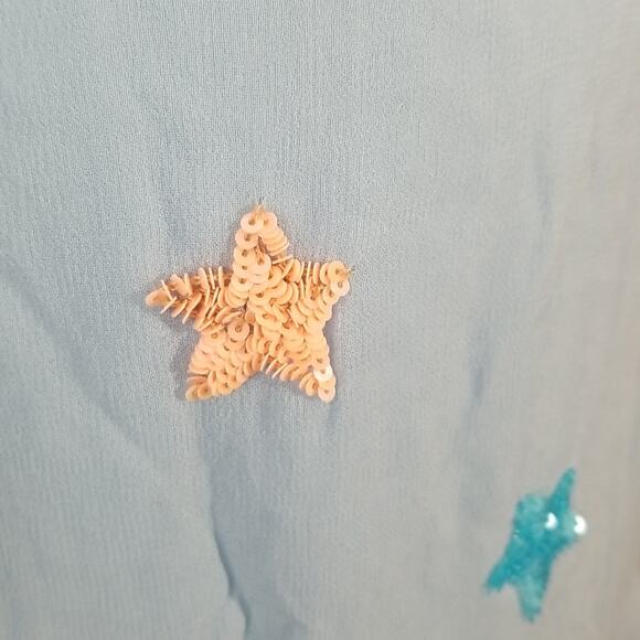 NWT ROCOCO SAND Georgette Tunic Mini Dress In Blue - Picture 7 of 13